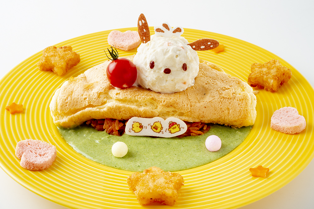 ポチャッコの可愛いオムライスも Egg Spuma いちご新聞45th Anniversary Cafe ニコニコニュース