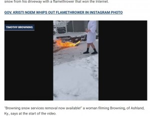 火炎放射器で除雪する男性 豪快なアイディアに賛否両論 米 動画あり ニコニコニュース