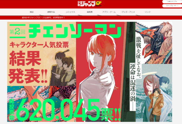 チェンソーマン 人気投票結果がカオス 実質マキマが第１位 総合優勝 あの漫画家もなぜかランクイン ニコニコニュース