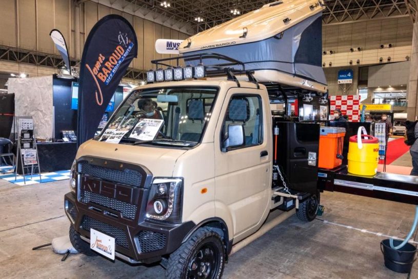 人気沸騰中の軽トラック型簡易キャンパー 充実装備のタフな1台を発見 ニコニコニュース