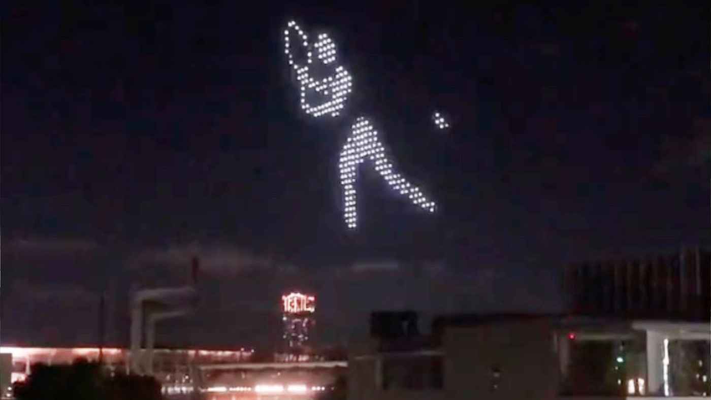 本番では行われなかった五輪会場外から撮影されたリハーサルの ピクトグラム のドローン演出がスゴかったと話題に ニコニコニュース