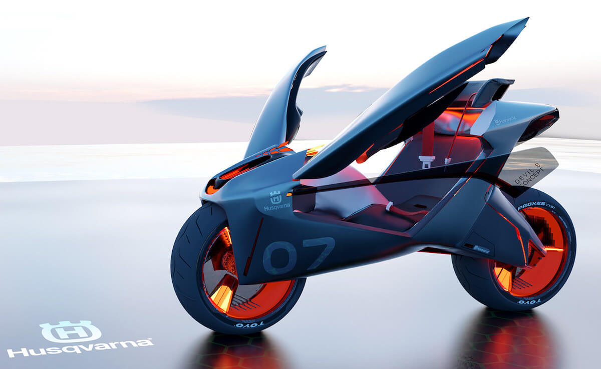 スリルと安全性を兼ねそなえる 蛍にインスパイアされた近未来のバイク レンダリングを米学生が公開 ニコニコニュース