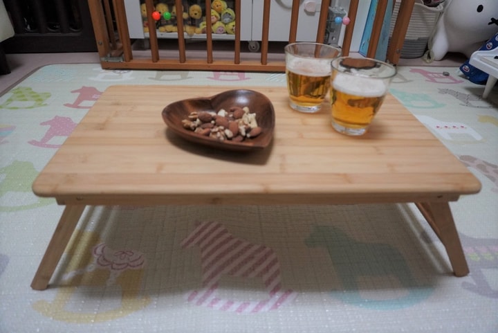 1500円 3coinsの折り畳みテーブルで 子どものお絵かき アウトドア 夫婦飲みが充実 ニコニコニュース