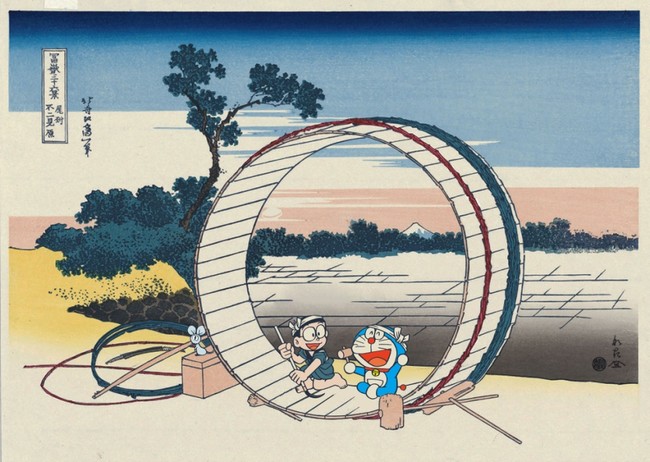 ちびまる子ちゃん浮世絵『ちびまる子ちゃんとコジコジ浮世絵 美人東海道の内 興津』 ちびまる子ちゃん』初の浮世絵が発売。まる子とコジコジが描かれ